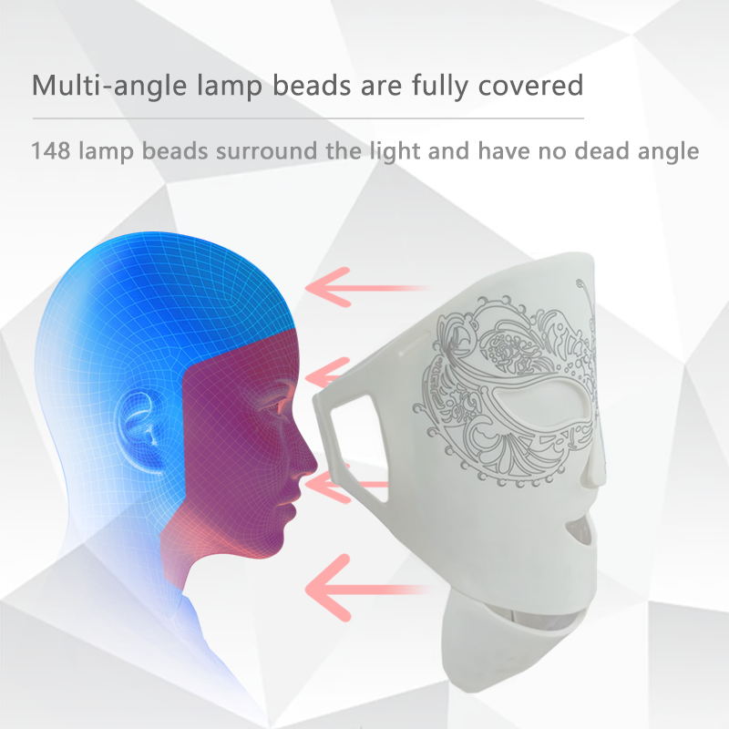 LED Facial Mask Skin Care Mask Household RGB Light Therapy Beauty Care Appliances Skin Care Mask for Face and Neck