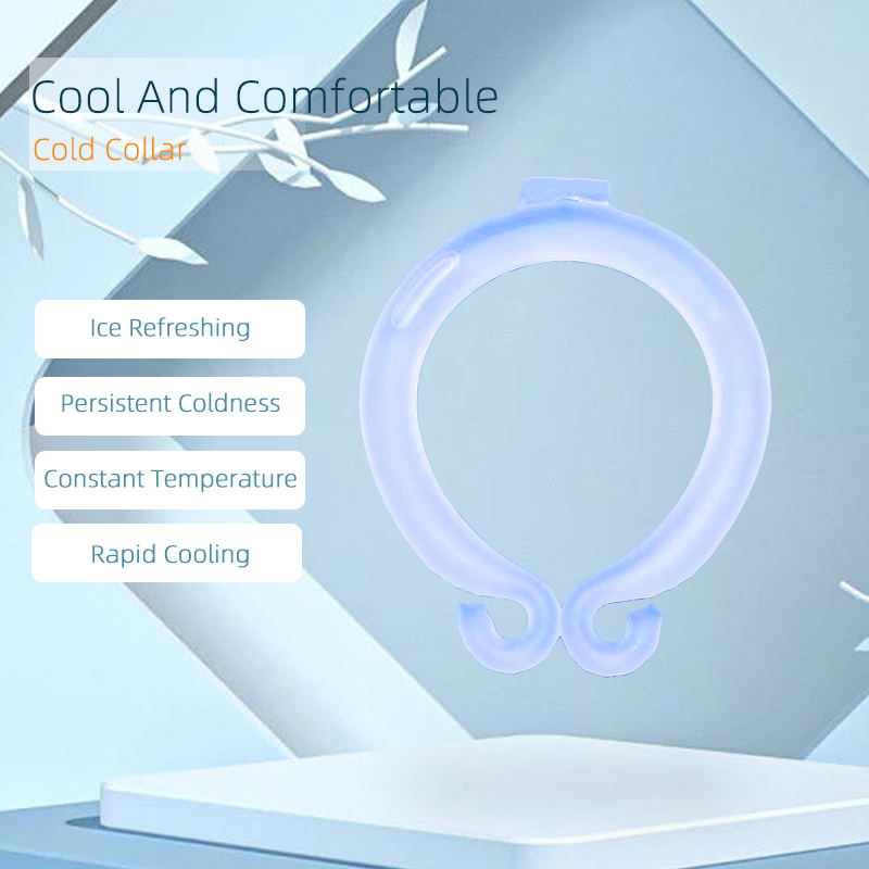 Wearable TPU/PCM Outdoor Indoor Dissipation Reusable Blue Portable Ring Icy Cooling Neck Ice Ring 