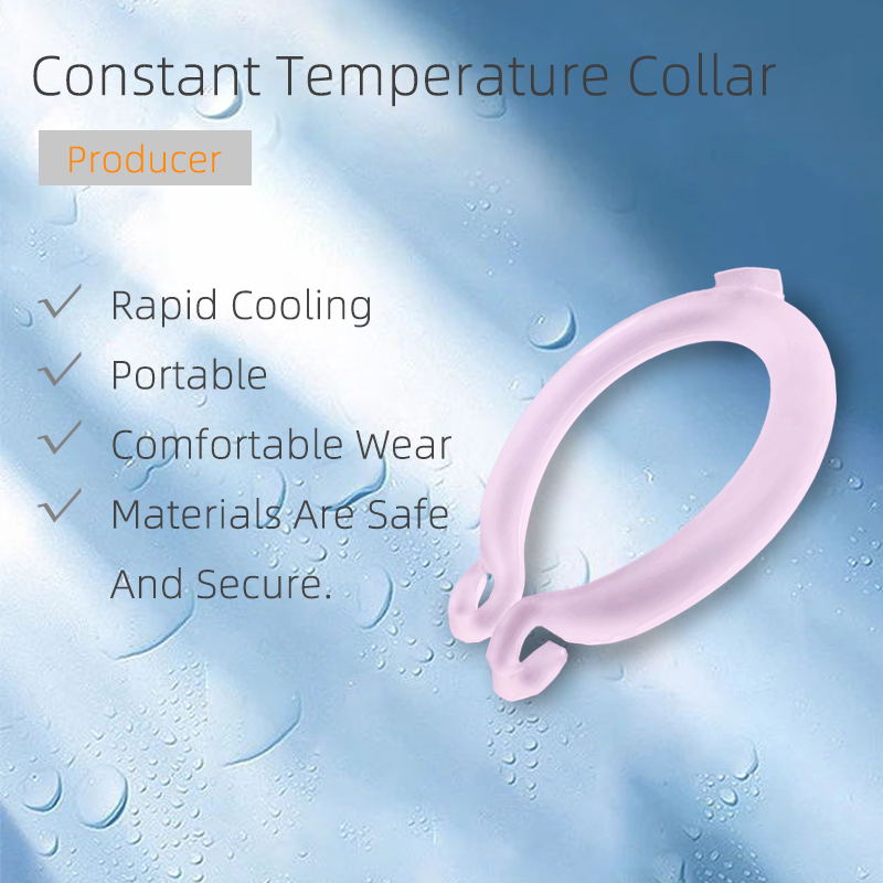 Wearable TPU/PCM Outdoor Indoor Dissipation Reusable Blue Portable Ring Icy Cooling Neck Ice Ring 