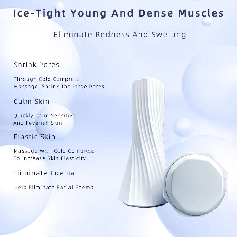 Beauty Massage Tool device anti aging Mini Ice Cold Cube Hand Held Cooling Ice Cold Compress Tighten Facial Roller face cooler 