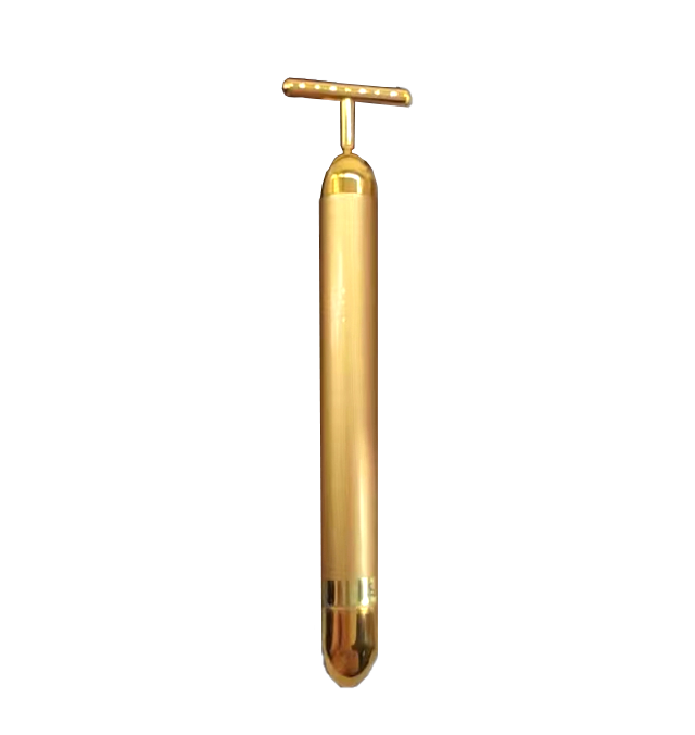 Amily Gold Energy Facial Vibrating Bar Face Massage lifting machines Round Shape Women Beauty Bar