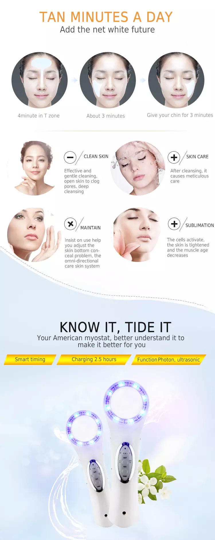 Made in china colorful led light handheld beauty salon equipment for blood circulation