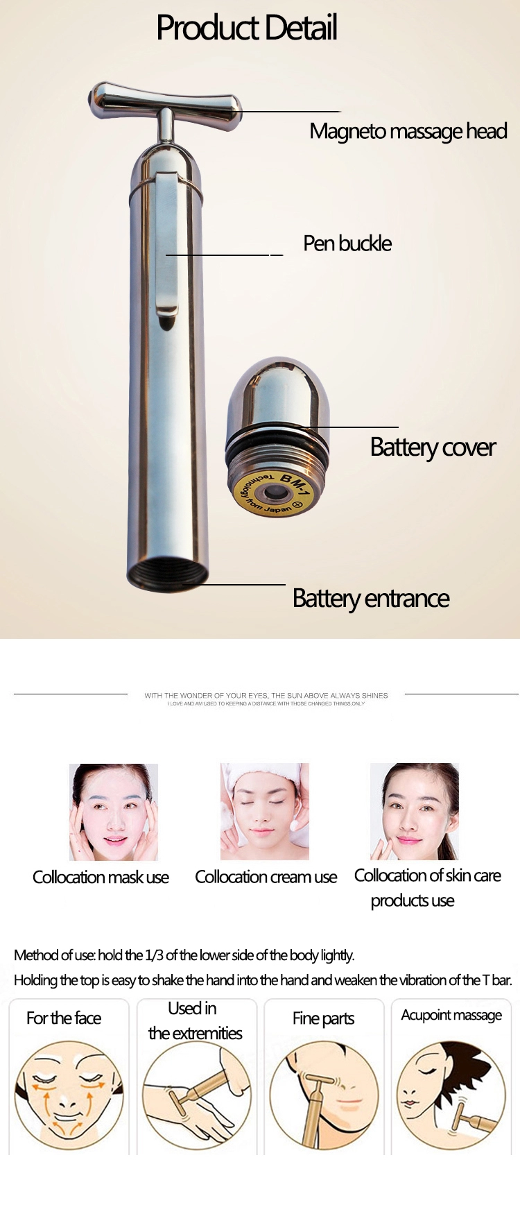 lead nutrition into skin energy vibration beauty bar face massage electric beauty bar