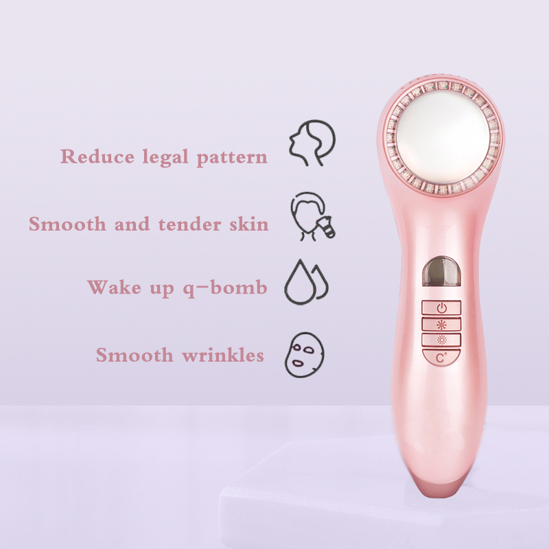 LED Face Skin Rejuvenation Cryotherapy Photon Facial Lifting Vibration Massager Hot Cool Instrument Skin Care Beauty Device(图4)