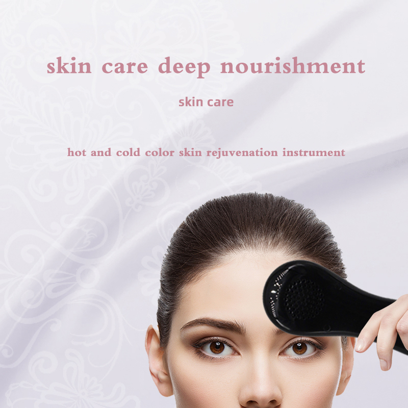 LED Face Skin Rejuvenation Cryotherapy Photon Facial Lifting Vibration Massager Hot Cool Instrument Skin Care Beauty Device(图1)