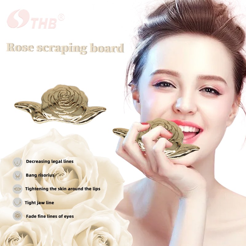 Rose Gua Sha Scraping Massage Tools for Facial Skincare Anti Aging Trigger Point Treatment SPA Acupuncture Therapy Relieve