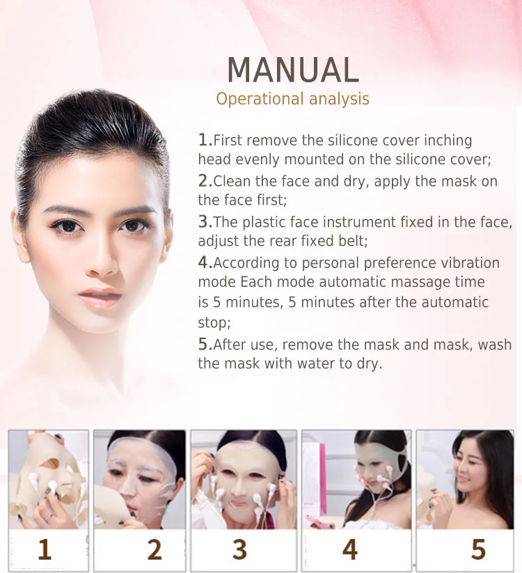 Factory china led skin care mask  beauty personal care  face vibration massage mask
