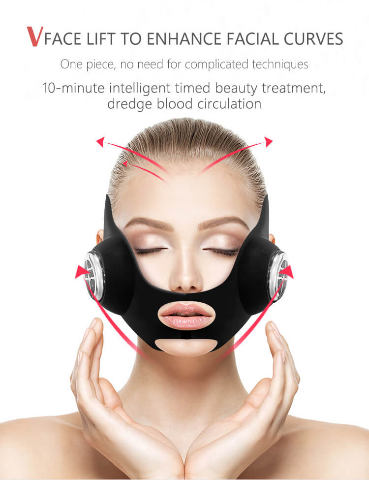 V Shaped Slimming Face Mask EMS Microcurrent Facial Massager Device Face Slimmer Chin Line Lifting Tightening Skin Instrument(图3)