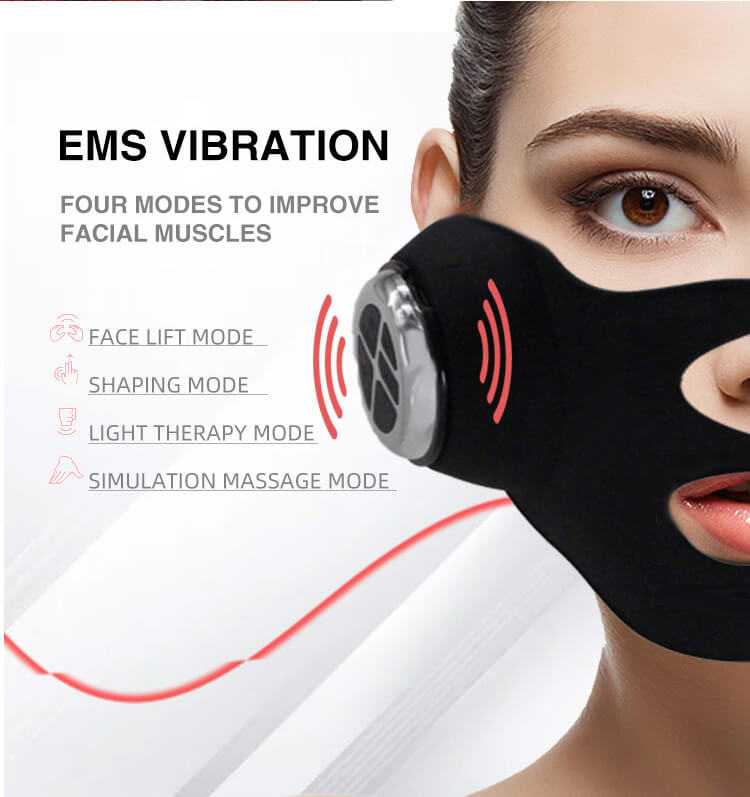 V Shaped Slimming Face Mask EMS Microcurrent Facial Massager Device Face Slimmer Chin Line Lifting Tightening Skin Instrument(图9)